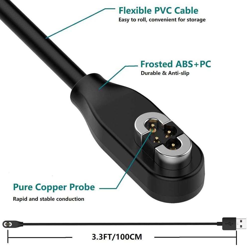 كابل شحن مغناطيسي USB بطول 100 - مراجعة Magnetic Charging Cable Bone Conduction وسعره