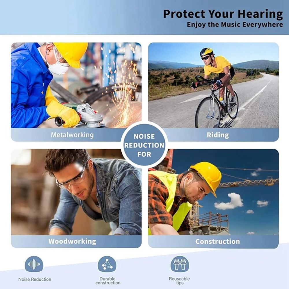 سماعات أذن لاسلكية للحماية أثن - مراجعة Noise Reduction Earplugs For Bone Conduction وسعره