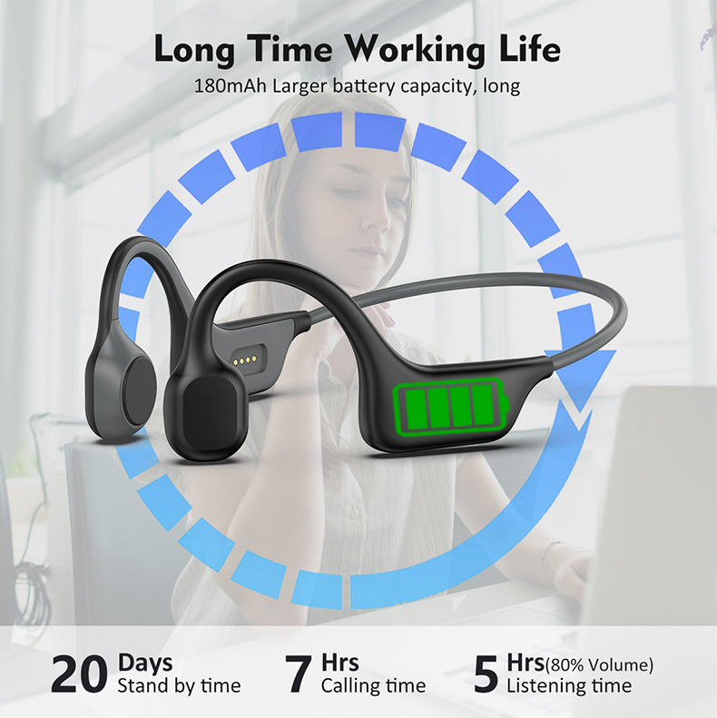 2024 كلاسيكي DG08 سماعة أذن تل - مراجعة Bone Conduction Headphones Bluetooth 5.3 وسعره