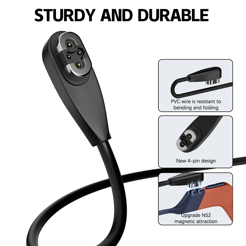 سماعات رأس بتقنية التوصيل العظ - مراجعة Magnetic Charging Cable Bone Conduction وسعره