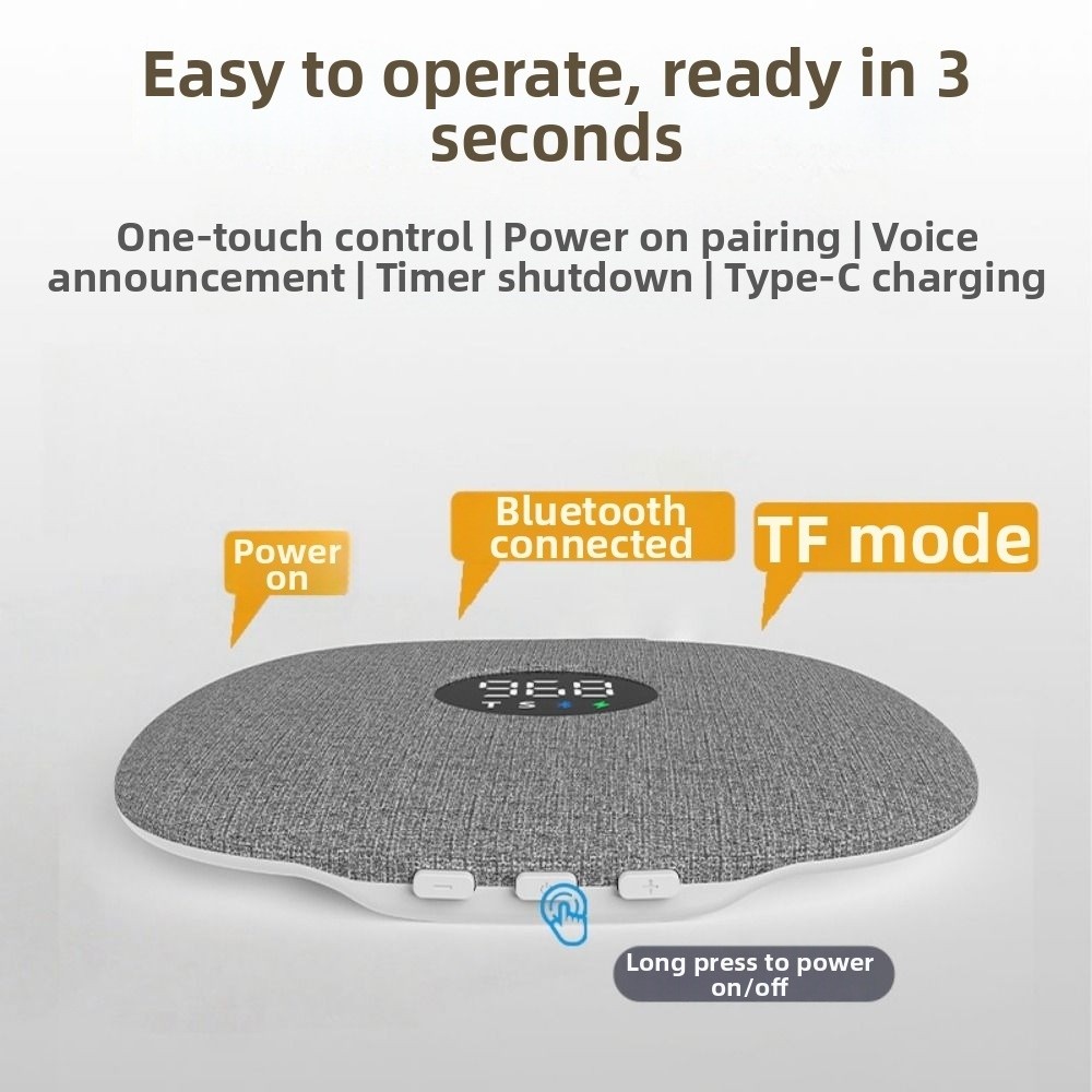 مكبر صوت بلوتوث 5.4 تحت الوساد - مراجعة Bone Conduction Pillow Speaker Sleep Aid وسعره