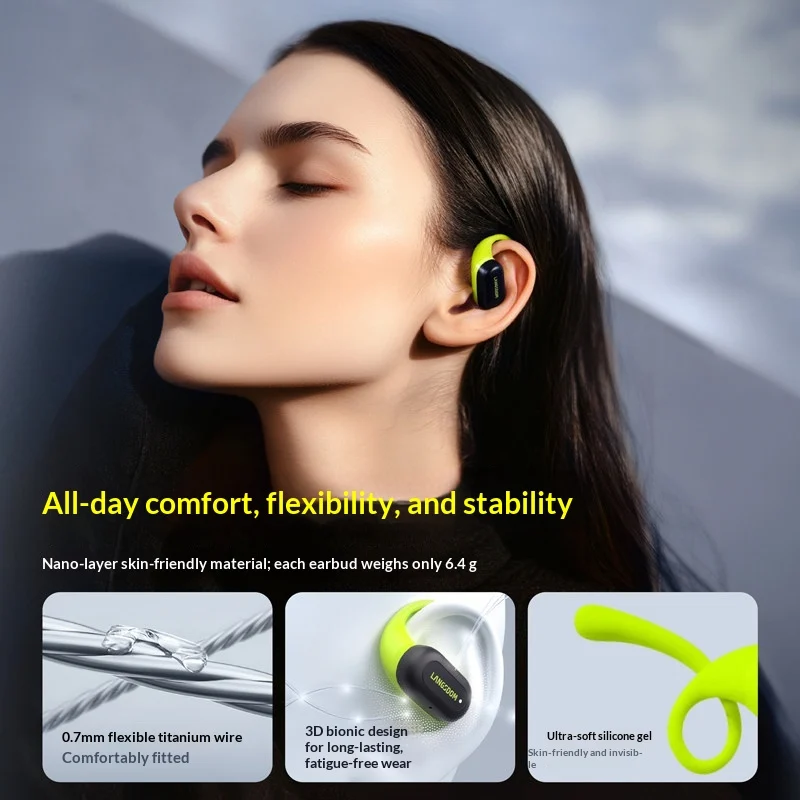 سماعات رأس لاسلكية بتقنية البل - مراجعة Air Conduction Open Ear Running Earbuds وسعره