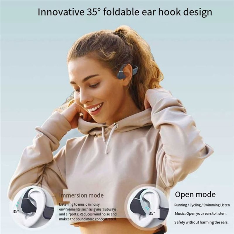 سماعات رأس بتقنية التوصيل العظ - مراجعة Swimming Bone Conduction Earphones Ip68 Mp3 وسعره