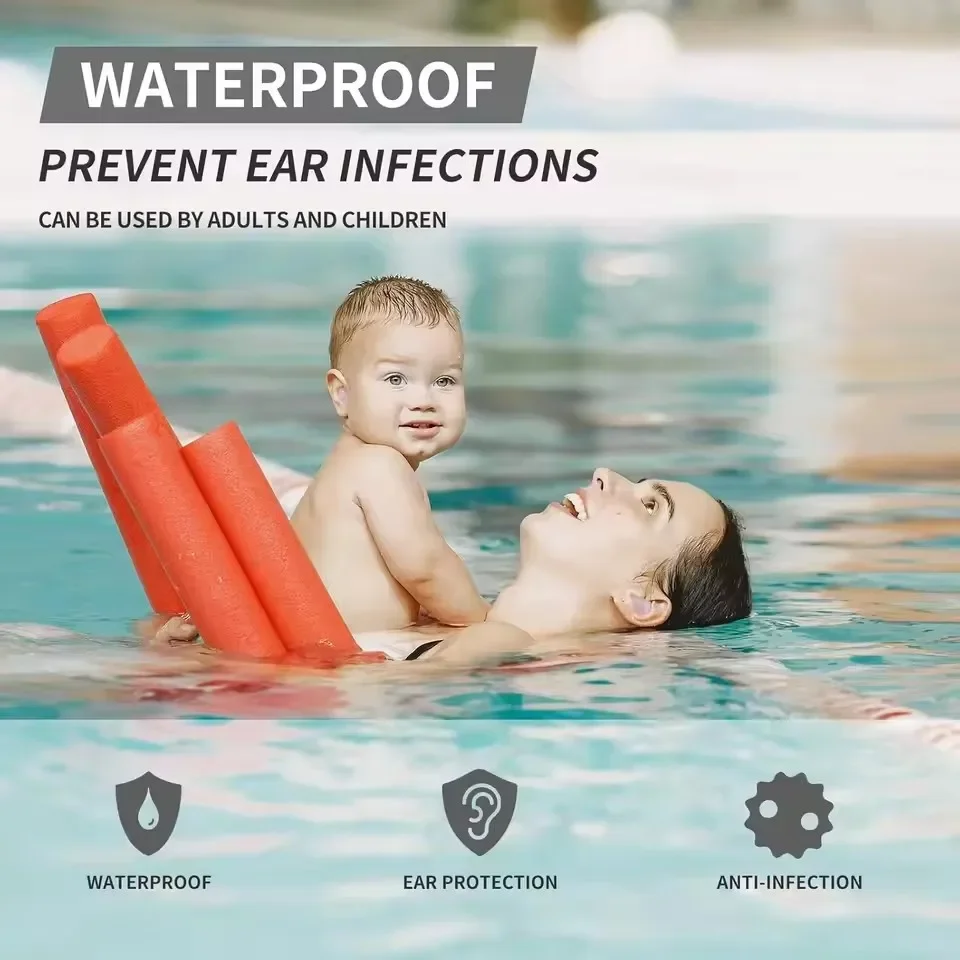 سدادات أذن ناعمة من السيليكون، - مراجعة Waterproof Swimming Earplugs Silicone وسعره
