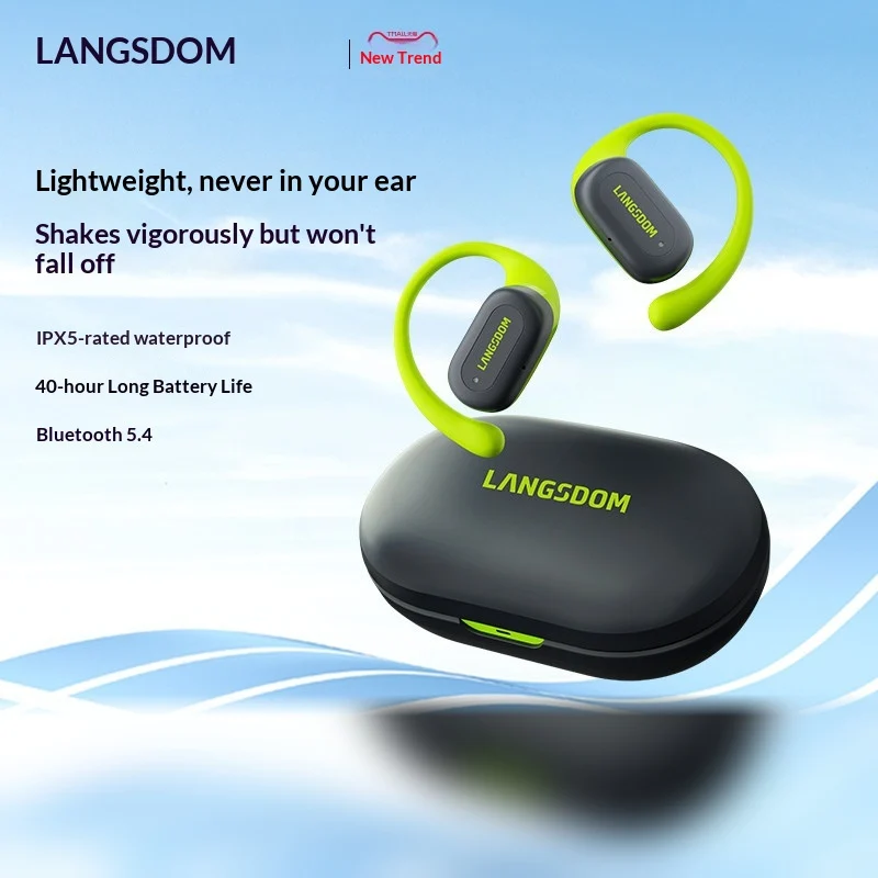 سماعات رأس لاسلكية بتقنية البل - مراجعة Air Conduction Open Ear Running Earbuds وسعره