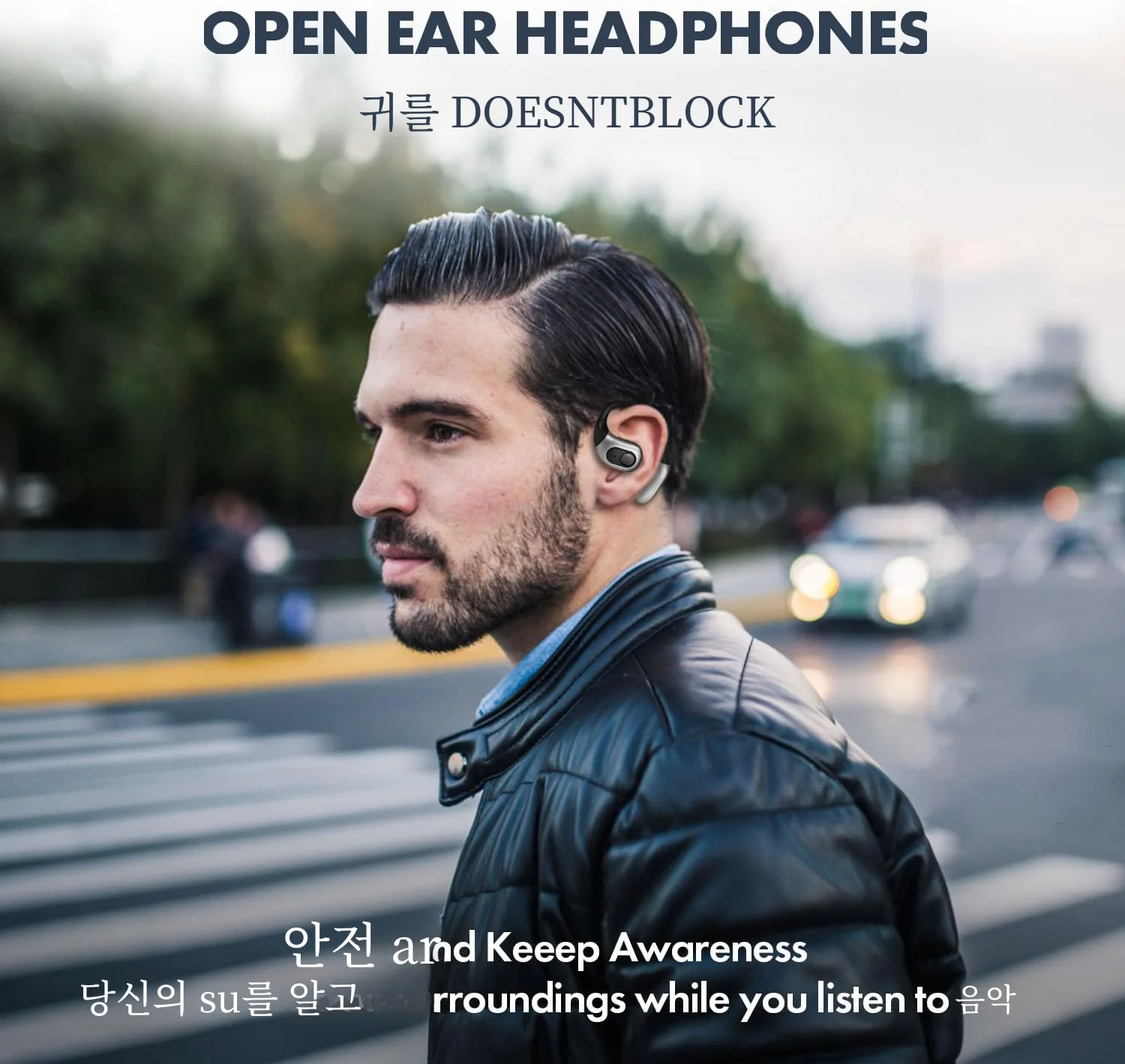 سماعات أذن مفتوحة OWS بتقنية ب - مراجعة Air Conduction Open Ear Running Earbuds وسعره
