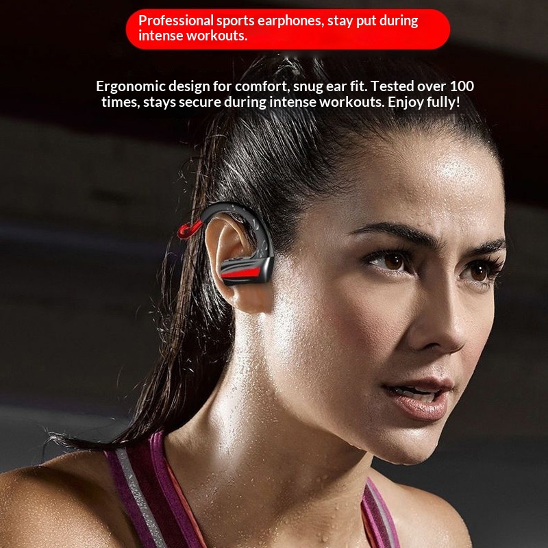 سماعات أذن رياضية لاسلكية تعمل - مراجعة Silicone Ear Hooks Sports Headphones وسعره