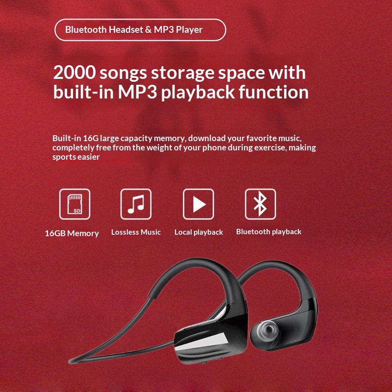 سماعات أذن رياضية لاسلكية تعمل - مراجعة Silicone Ear Hooks Sports Headphones وسعره